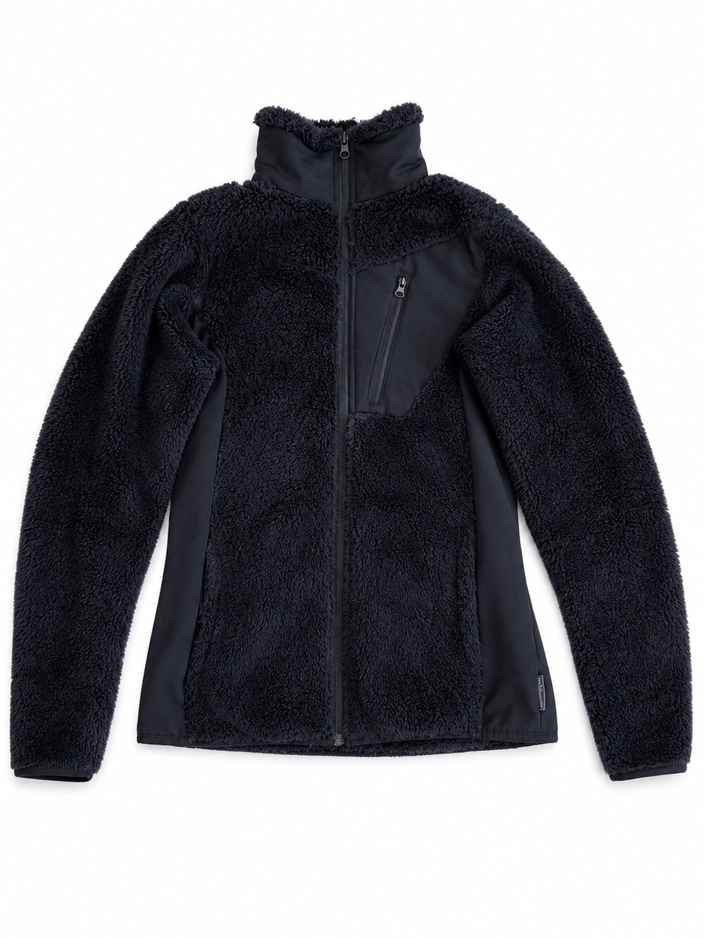 Columbia Sherpa Fleece Full Zip Jacket Soft Cozy Outdoor Hiking Black Small